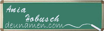 Ania Hobusch Visitenkarte